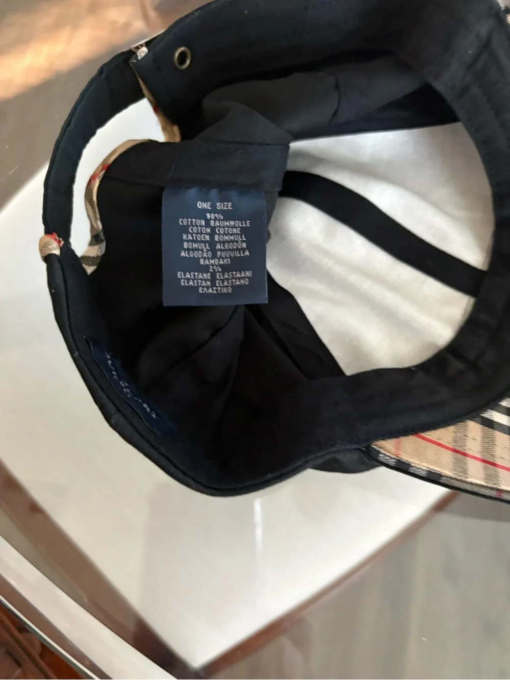🖤🖤BURBERRY BLACK & NOVA CHECK TRIMMED GOLF CAP!🖤🖤